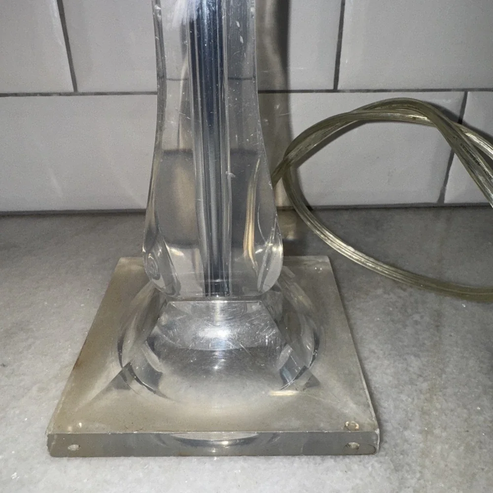 Vintage‎ Rare MCM Clear Lucite Lamp GW997